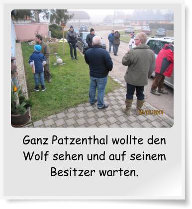 Ganz Patzenthal wollte den Wolf sehen und auf seinem Besitzer warten.