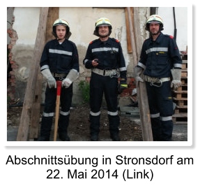 Abschnittsbung in Stronsdorf am 22. Mai 2014 (Link)