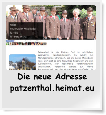 Die neue Adresse patzenthal.heimat.eu